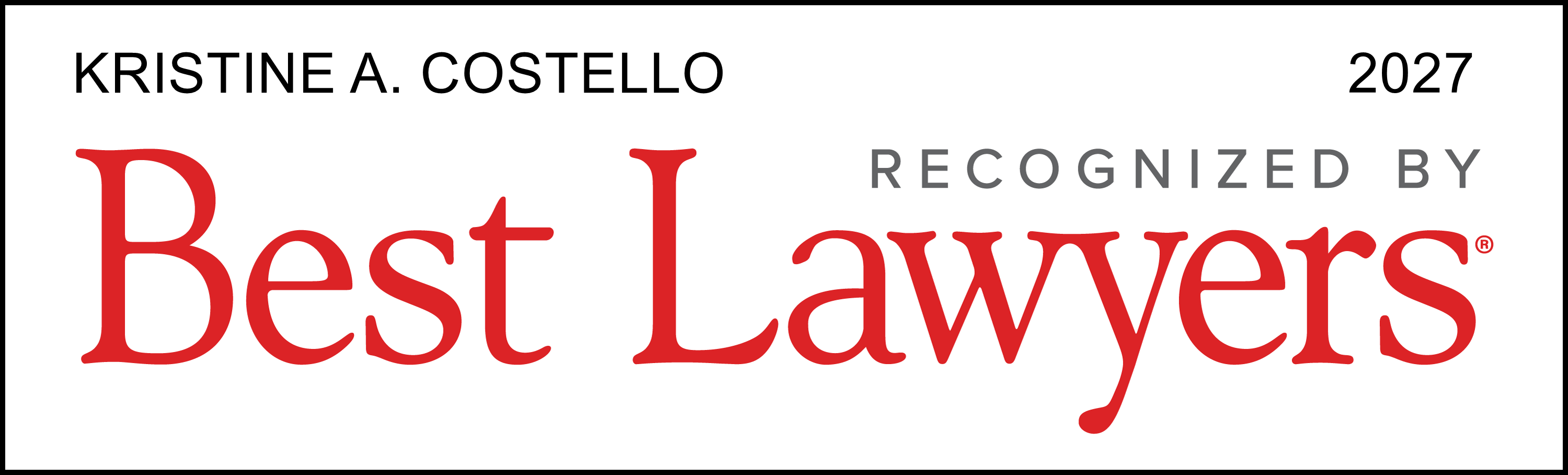 Kristine A. Costello — recognized by Best Lawyers, 2027